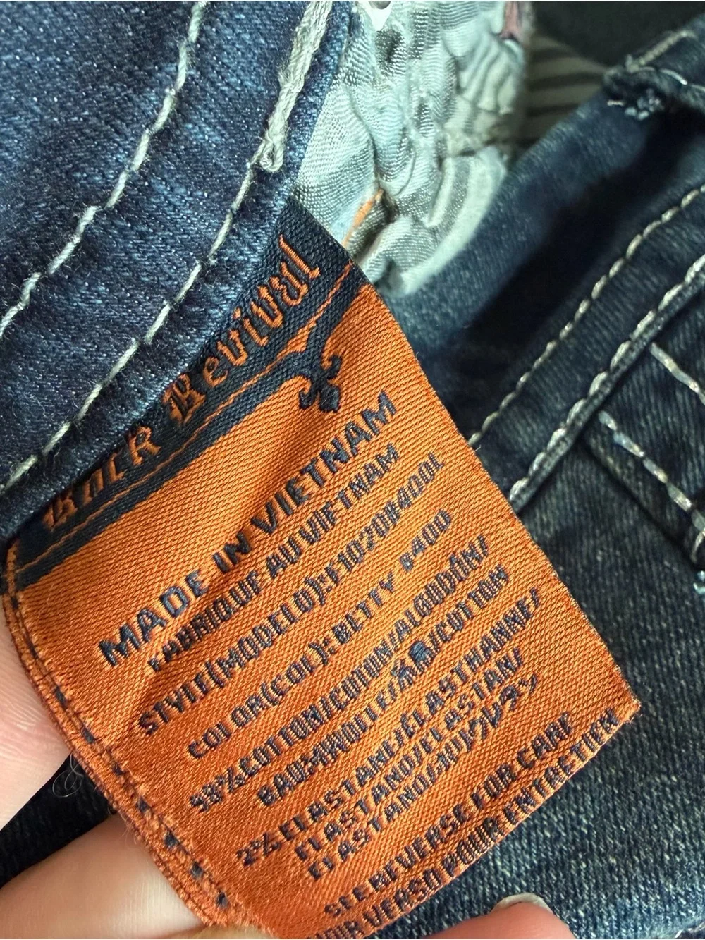 Rock Revival Betty Boot Cut Denim Jeans Women’s Size 32 Dark Wash Fleur 34”